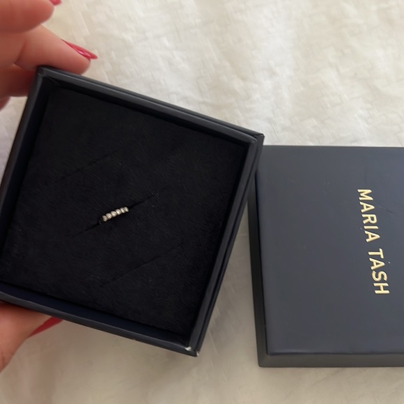 Maria Tash Invisible Set Diamond Eternity Hoop Earring - Picture 3 of 3